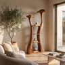 Thaloris Sculpted Solid Wood Mushroom Bookshelf