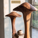 Thaloris Sculpted Solid Wood Mushroom Bookshelf