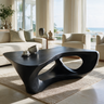 Thalorix Handcrafted Solid Wood Coffee Table Black - TimbeRustic Coffee Table