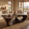 Thalorix Handcrafted Solid Wood Coffee Table Dark Walnut - TimbeRustic Coffee Table