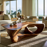 Thalorix Handcrafted Solid Wood Coffee Table - TimbeRustic Coffee Table