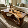 Thalorix Handcrafted Solid Wood Coffee Table Teak - TimbeRustic Coffee Table
