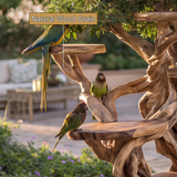 Thaloryn Handcrafted Tree Branch Parrot Stand - Timberustic Tree Branch Parrot Stand