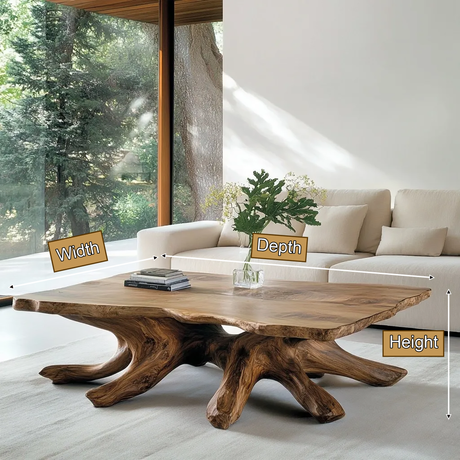 Tharvane Handcrafted Solid Wood Coffee Table