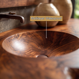 Tharven Rustic Live Edge Solid Wood Floating Bathroom Vanity with Integrated Sink - Timberustic Floating Bathroom Vanity with Integrated Sink