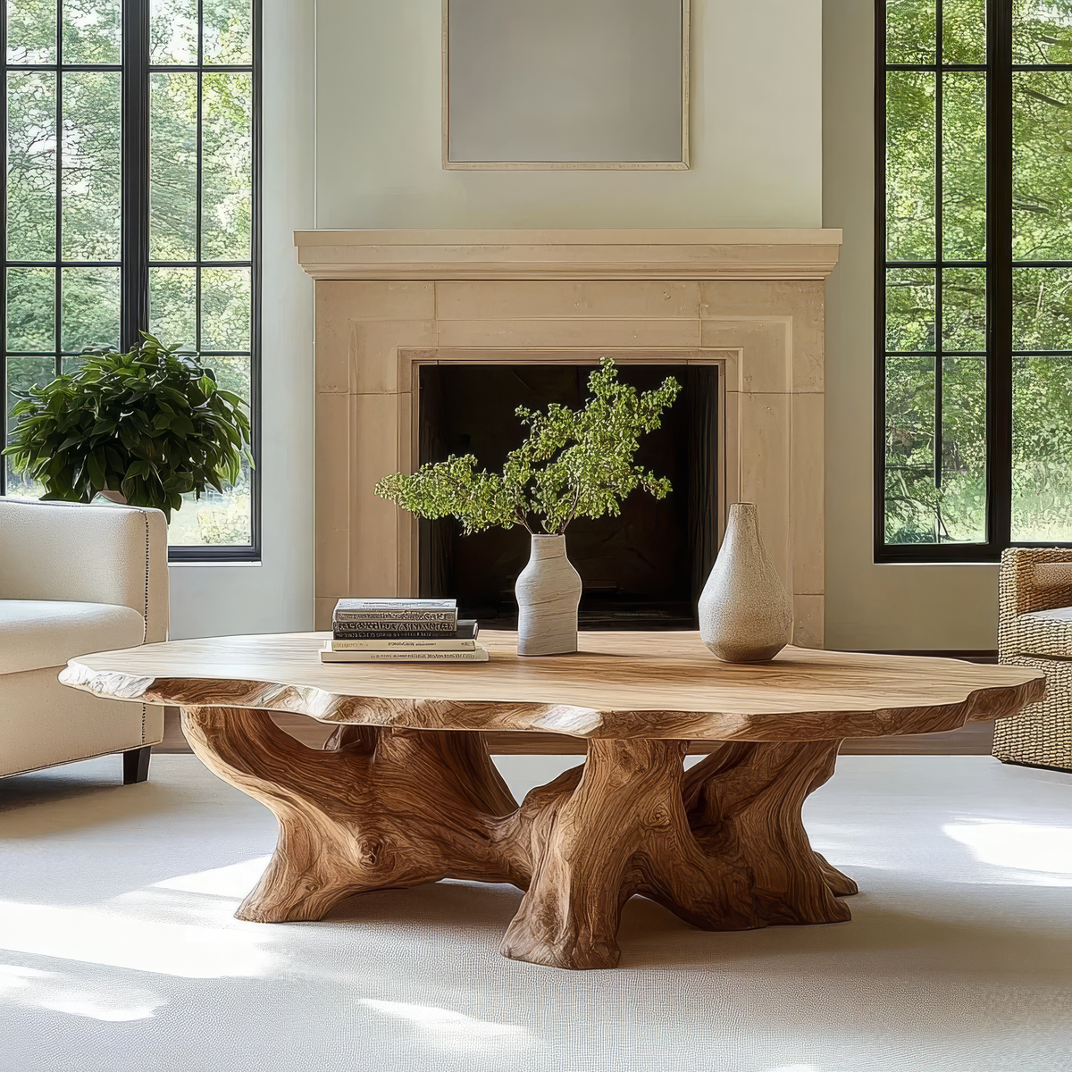 Theravelle Handcrafted Solid Wood Coffee Table