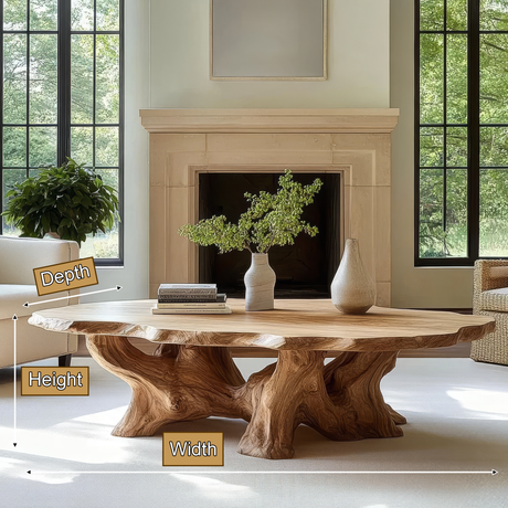 Theravelle Handcrafted Solid Wood Coffee Table