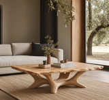 Thervane Handcrafted Solid Wood Coffee Table