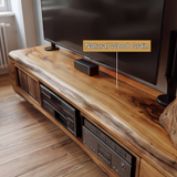 Thornvale Handcrafted Solid Wood Tree TV Console - Timberustic TV Console with Tree Shelf