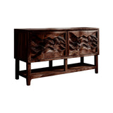 Undara Sculpted Solid Wood Freestanding Bathroom Vanity with Cabinet