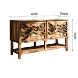 Undara Sculpted Solid Wood Freestanding Bathroom Vanity with Cabinet
