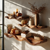 Undora Sculpted Solid Wood Floating Shelf