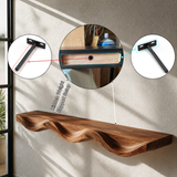 Undora Sculpted Solid Wood Floating Shelf