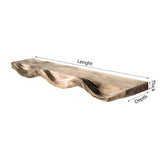 Undora Sculpted Solid Wood Floating Shelf