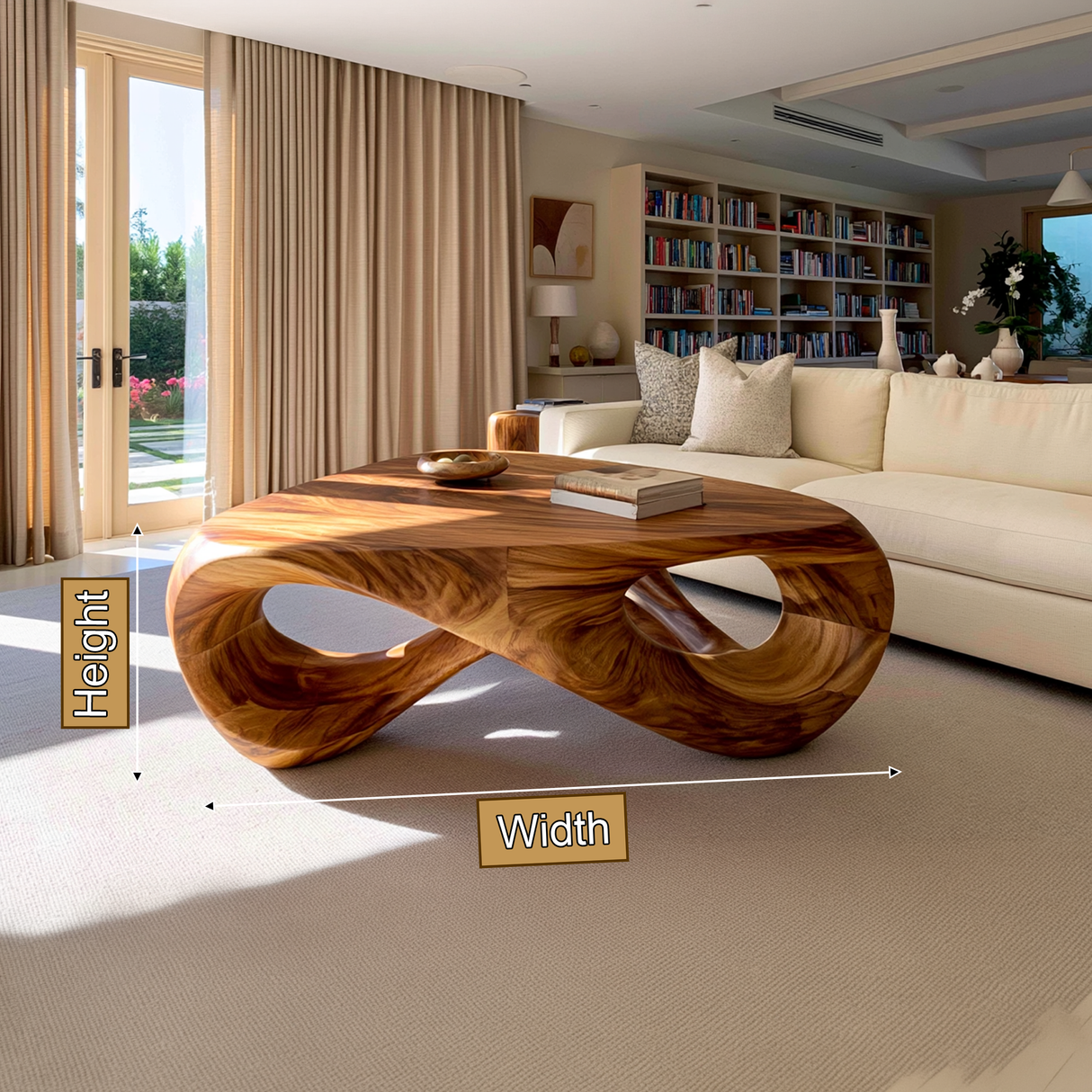 Vaelora Handcrafted Solid Wood Coffee Table SPA231540 - Timberustic Coffee Table