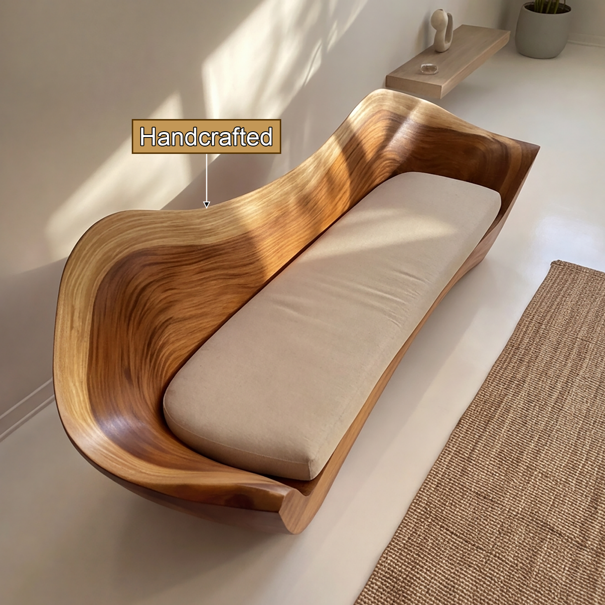 Vaeloris Solid Wood Sculpted Sofa