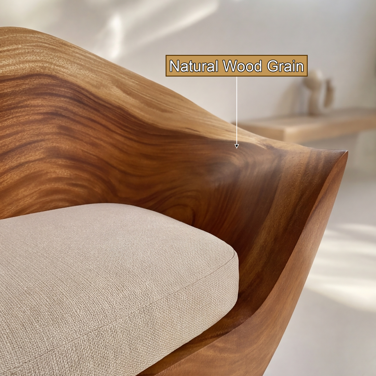 Vaeloris Solid Wood Sculpted Sofa
