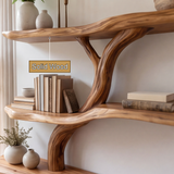 Vaelthorn Handcrafted Tree Console Table with Shelves - Timberustic Console Table with Shelves