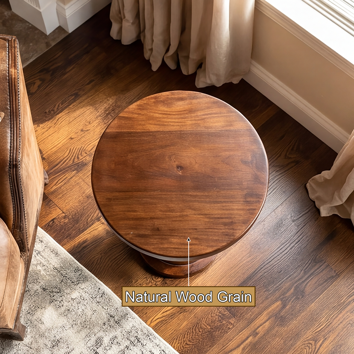 Valceryn Handcrafted Solid Wood Pedestal Stand