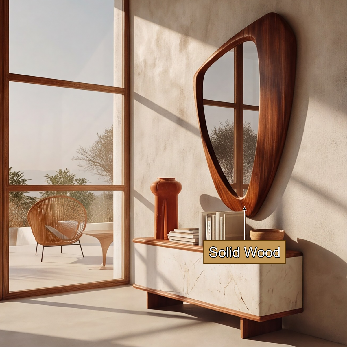 Valdora Handcrafted Solid Wood Mirror - Timberustic Mirror