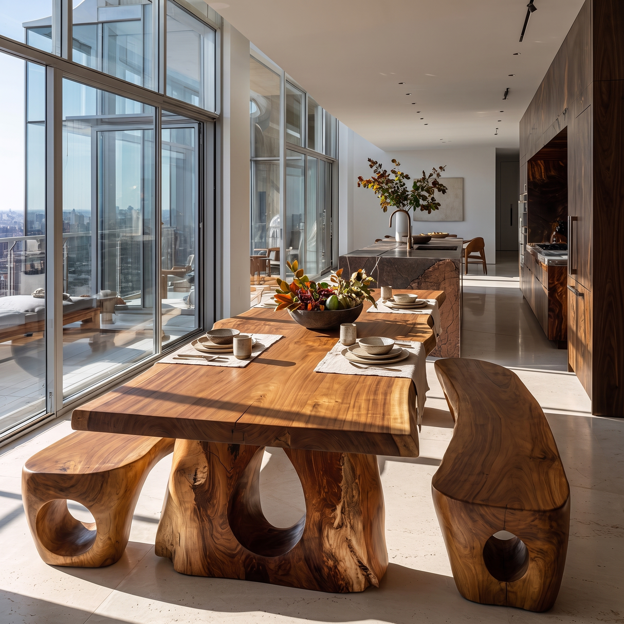 Valdoren Live Edge Solid Wood Dining Table - Timberustic Dining Table