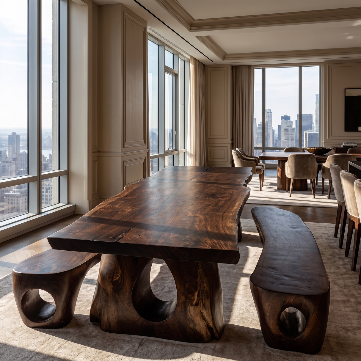 Valdoren Live Edge Solid Wood Dining Table - Timberustic Dining Table