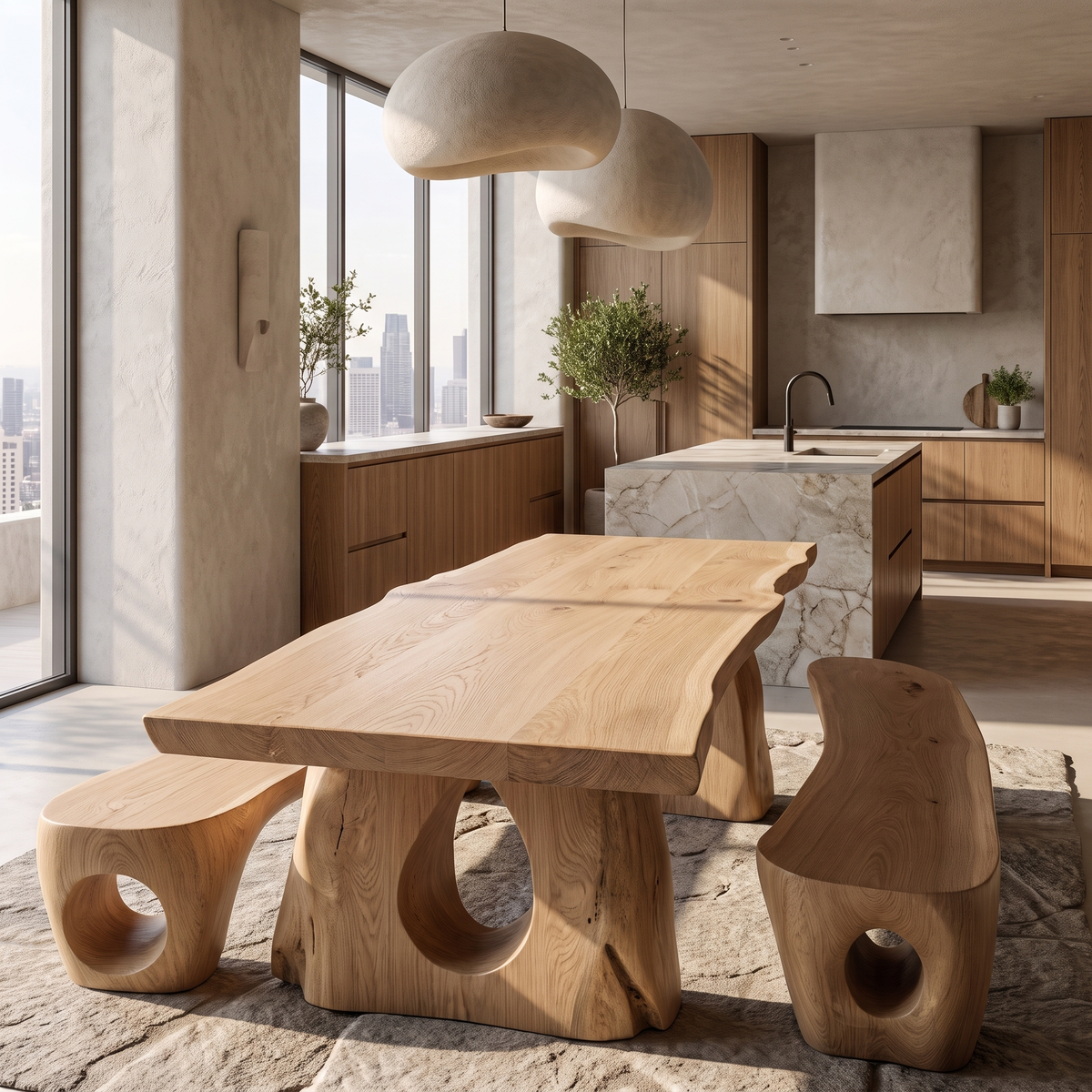 Valdoren Live Edge Solid Wood Dining Table - Timberustic Dining Table