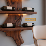 Valdoren Live Edge Solid Wood Floating Wine Shelf SPA395735
