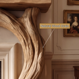 Valemere Sculpted Solid Wood Tree-Shaped Fireplace Mantel with Display Shelves - Timberustic Tree-Shaped Fireplace Mantel with Display Shelves