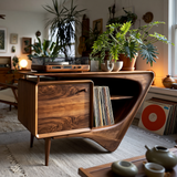 Valenridge Sculpted Solid Wood Record Player Stand