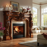 Valerique Handcrafted Solid Wood Fireplace Mantel Surround