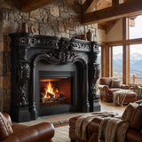 Valerique Handcrafted Solid Wood Fireplace Mantel Surround