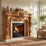 Valerique Handcrafted Solid Wood Fireplace Mantel Surround