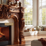 Valerique Handcrafted Solid Wood Fireplace Mantel Surround
