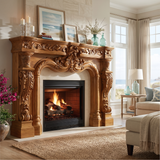 Valerique Handcrafted Solid Wood Fireplace Mantel Surround