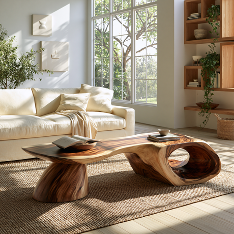 Valmere Sculpted Solid Wood Coffee Table SPA231891 - Timberustic Coffee Table