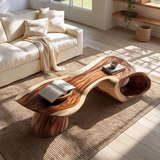 Valmere Sculpted Solid Wood Coffee Table SPA231891 - TimbeRustic Coffee Table