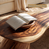 Valmere Sculpted Solid Wood Coffee Table SPA231891 - TimbeRustic Coffee Table