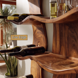 Valthera Solid Wood Floating Wine Shelf SPA892581