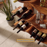 Valthera Solid Wood Floating Wine Shelf SPA892581