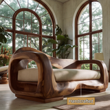 Valtheris Handcrafted Sculpted Solid Wood Sofa - Timberustic Sofa