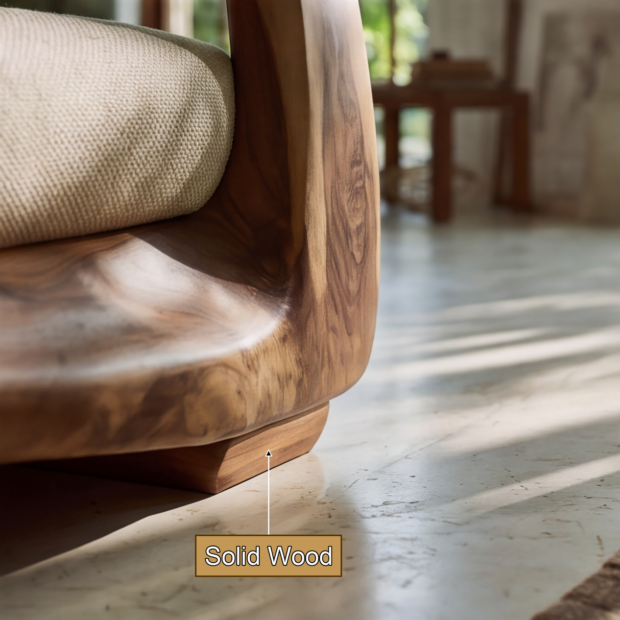 Valtheris Handcrafted Sculpted Solid Wood Sofa - Timberustic Sofa