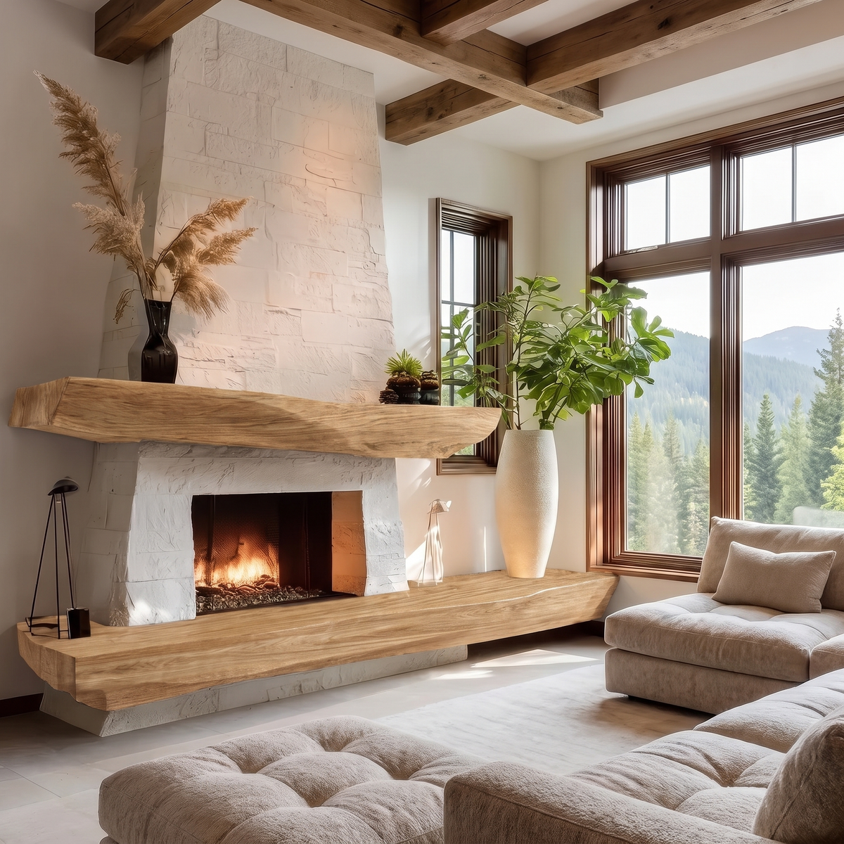 Valtheris Sculpted Fireplace Mantel Shelf