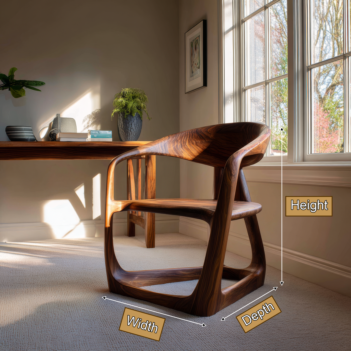 Varellis Handcrafted Solid Wood Dining Chair - Timberustic Dining Chair