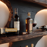 Varethorn Live Edge Solid Wood Floating Wine Shelf SPA925975 - Timberustic Floating Wine Shelf