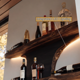 Varethorn Live Edge Solid Wood Floating Wine Shelf SPA925975 - Timberustic Floating Wine Shelf