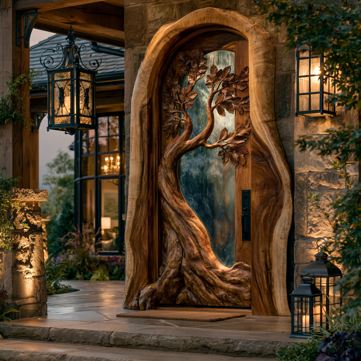 Varexon Sculpted Solid Wood Single Door