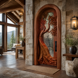 Varexon Sculpted Solid Wood Single Door