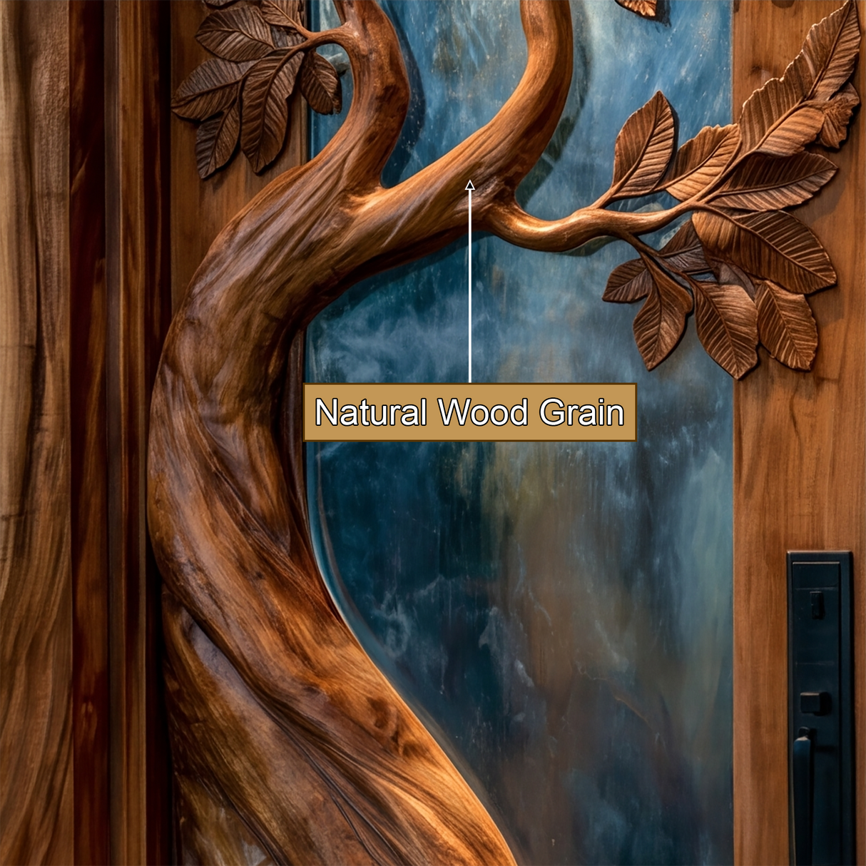 Varexon Sculpted Solid Wood Single Door