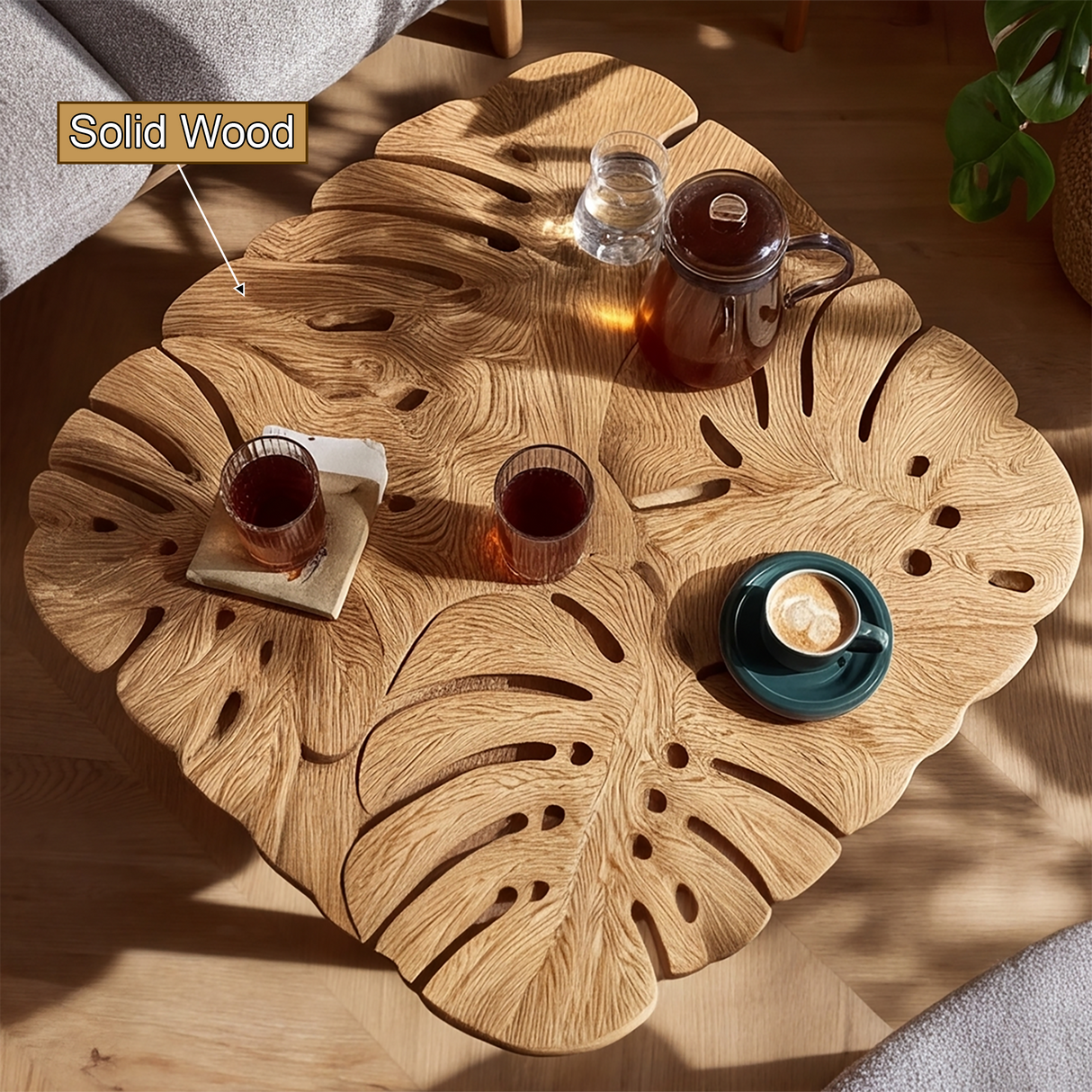 Velmora Live Edge Solid Wood Coffee Table